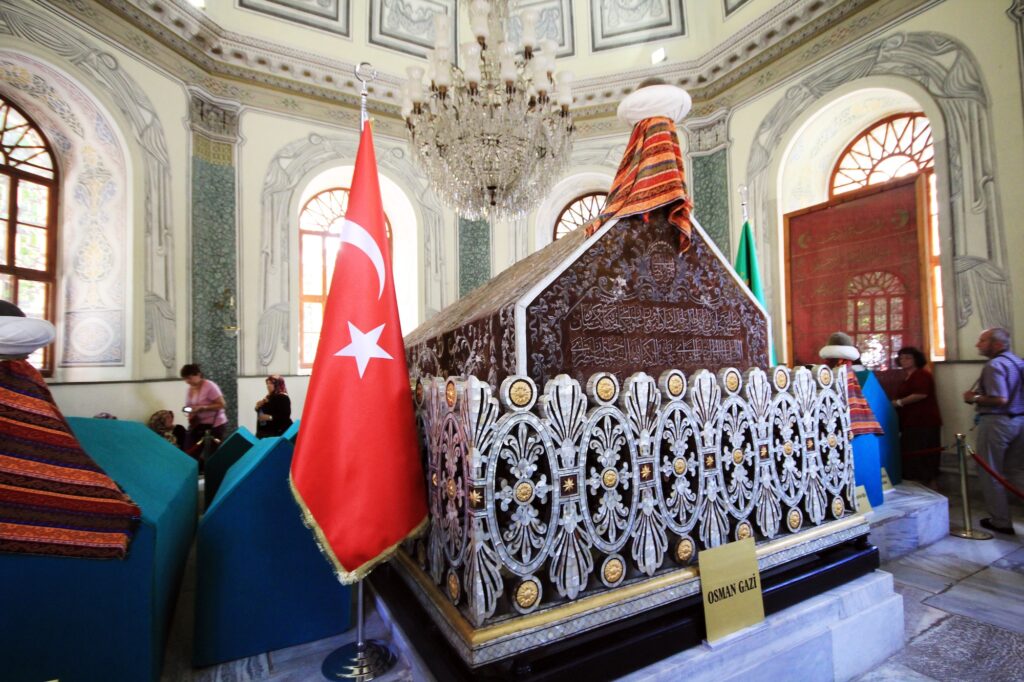 Osman Gazi tomb is in Bursa province, which was the second capital of the Ottoman Empire.
