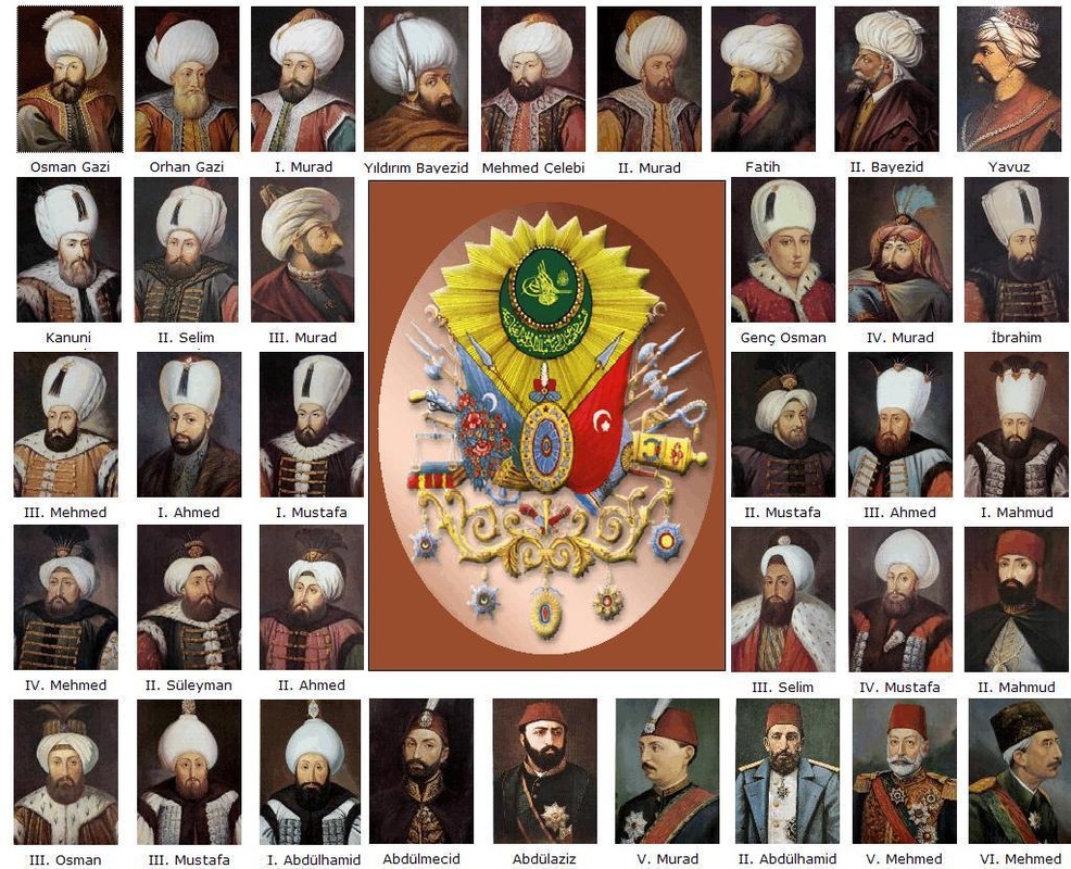 Ottoman Empire Sultans list